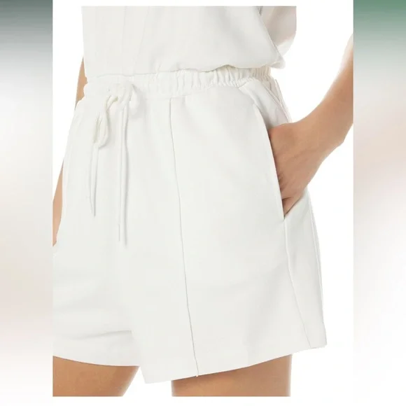 NWT • Sweaty Betty • Casual After Class Tie Waist Romper • Lily White • Size 14 - Picture 3 of 5